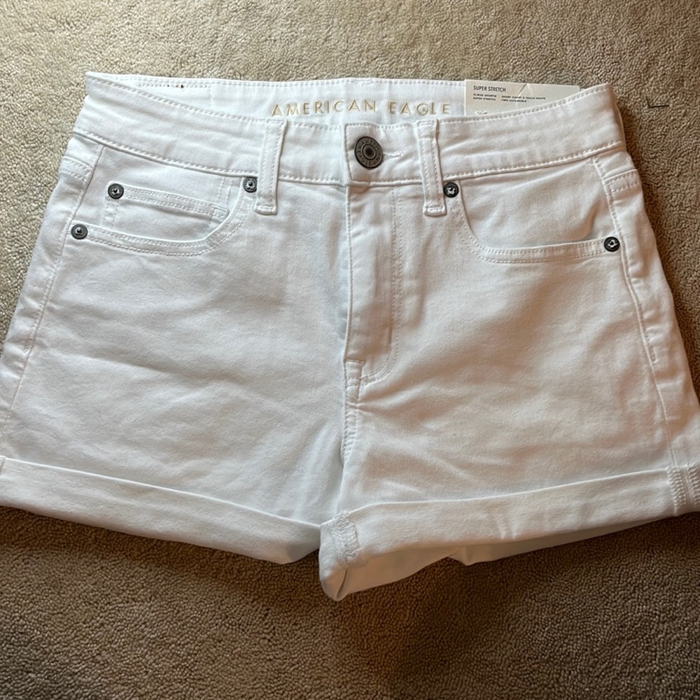 American Eagle White Denim Shorts
